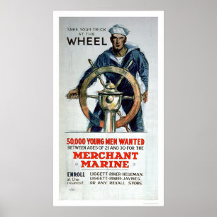 Affiches Prenez la roue - la marine marchande (US02058)
