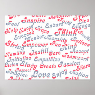 Affiches Prenez-Le Au Coeur Motivationnel Mots