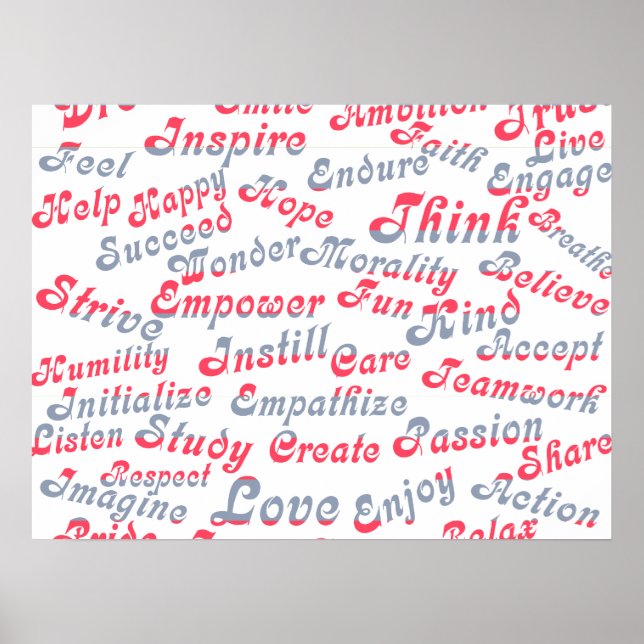 Affiches Prenez-Le Au Coeur Motivationnel Mots (Devant)