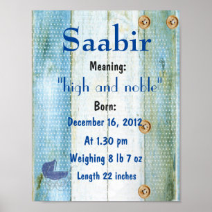 Affiches Prénom signifiant garderie