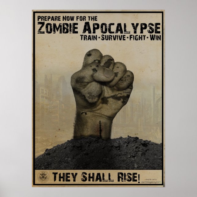 Affiches Préparez-vous à l'affiche Zombie Apocalypse (Devant)
