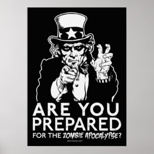 Affiches Préparez-Vous Pour L'Affiche Zombie Apocalypse