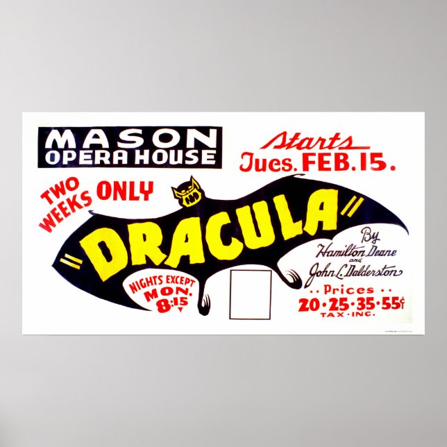 Affiches Présentation de Dracula 1938 WPA (Devant)