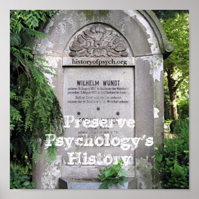 Affiches Préserver l'histoire de la psychologie (Devant)