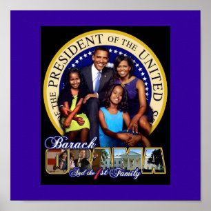 AFFICHES PRÉSIDENT BARACK OBAMA ET FAMILLE