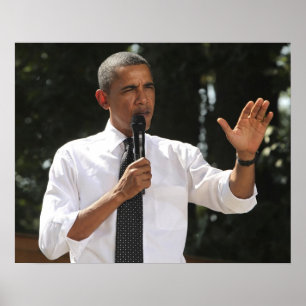 Affiches Président Barack répond à des questions sur