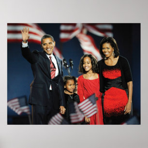 Affiches Président élu Obama et sa famille