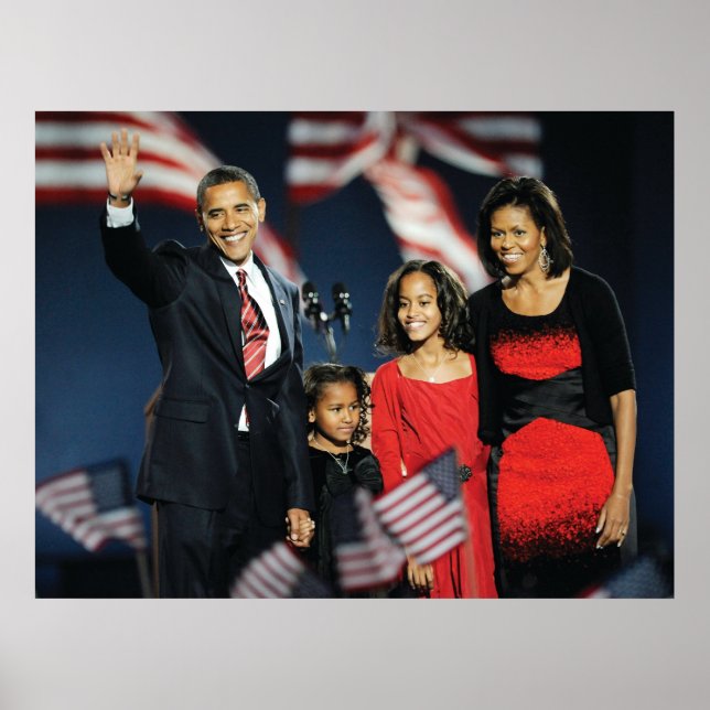 Affiches Président élu Obama et sa famille (Devant)