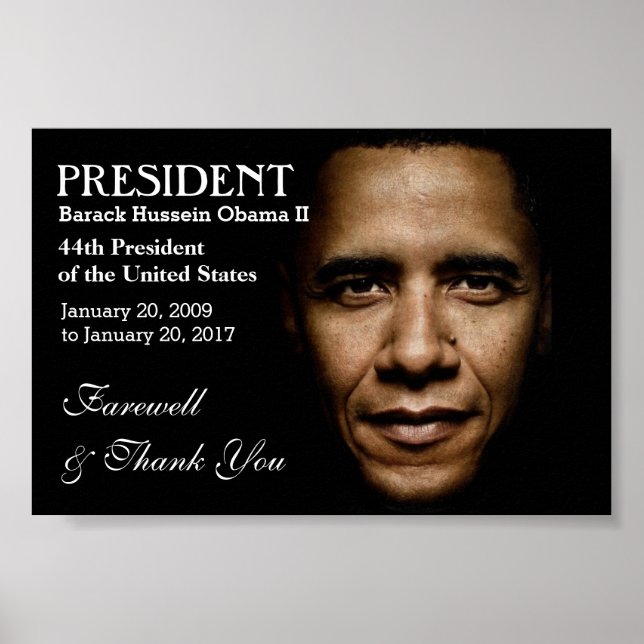 Affiches Président Obama Adieu et Merci (Devant)