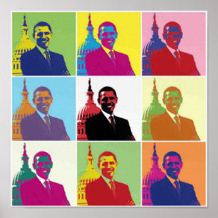Affiches Président Obama Pop Art Rétro Politicien Petit