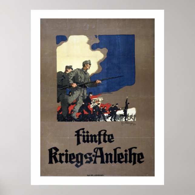 Affiches Prêt autrichien de la cinquième guerre (blanc) (Devant)