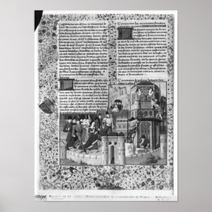 Affiches Priam observant la reconstruction de Troie