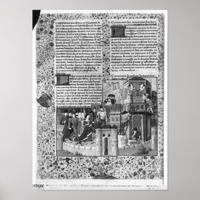 Affiches Priam regarde la reconstruction de Troy (Devant)