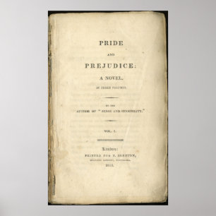 Affiches Pride and Prejudice Jane Austen