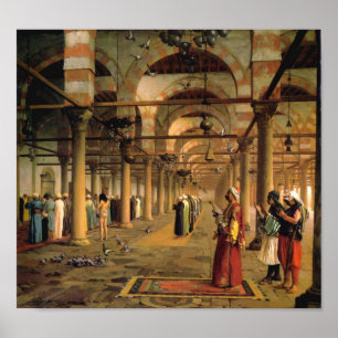 Affiches Prière Publique Dans La Mosquée D'Amr, Le Caire