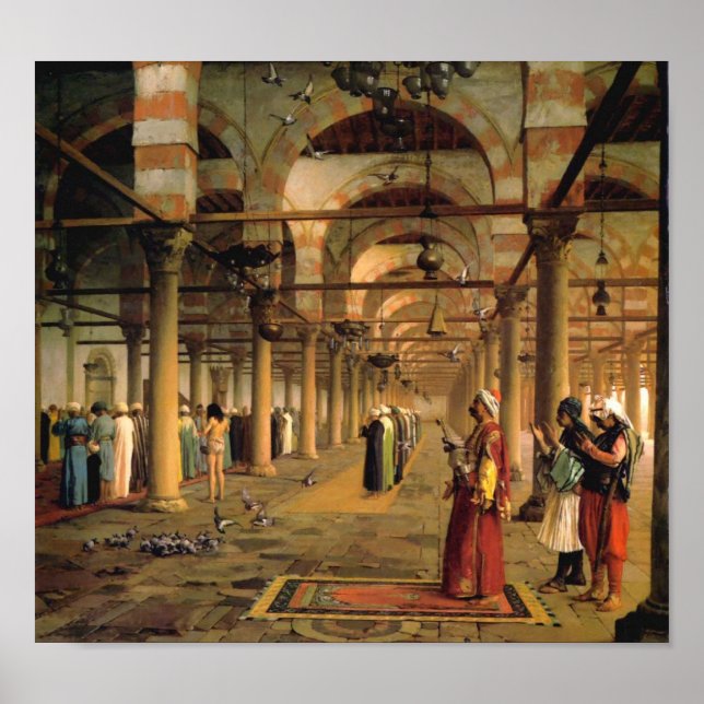Affiches Prière Publique Dans La Mosquée D'Amr, Le Caire (Devant)