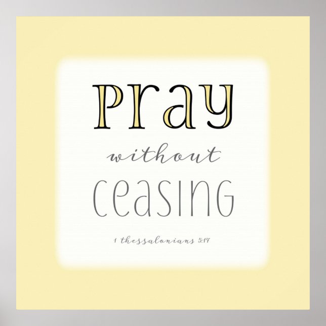 Affiches Priez sans cesser - 1 Thes 5:17 (Devant)