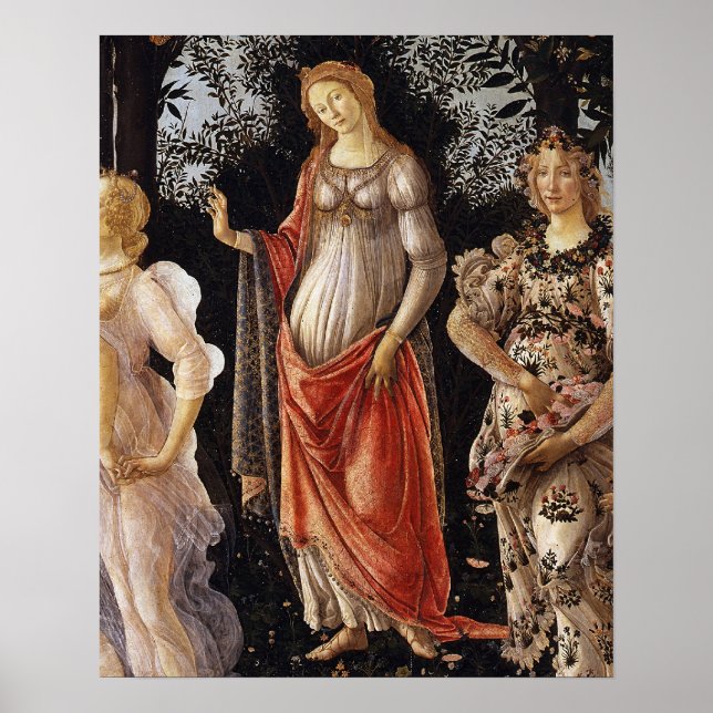 Affiches Primavera, Détail de Vénus, par Sandro Botticelli (Devant)