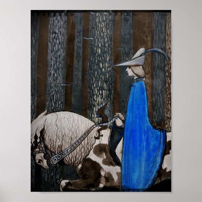 Affiches Prince and Tomten Ride Through the Woods (Devant)