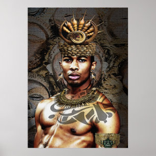 Affiches Prince tribal afro-américain