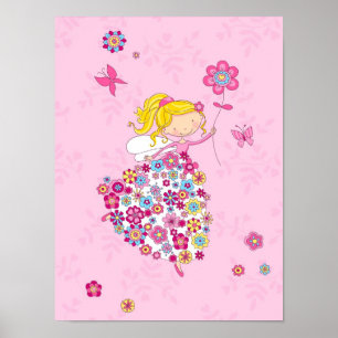 Affiches Princesse aux fleurs