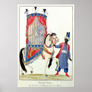 Affiches Princesse turque sur son chemin à la mosquée