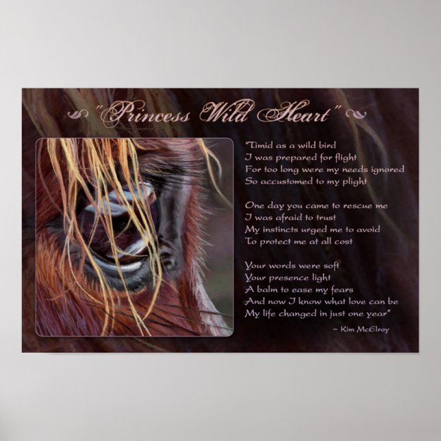 Affiches Princesse Wild Heart inspirationnel, © Kim McElroy (Devant)