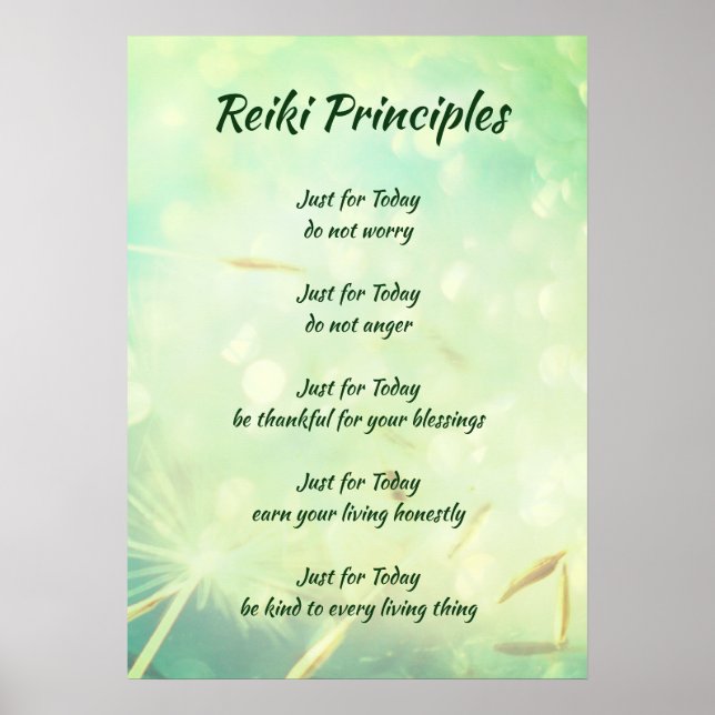 Affiches Principes de Reiki (Devant)