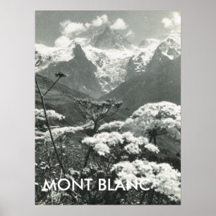 Affiches Printemps et neige, Mont Blanc, France