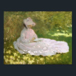 Affiches Printemps par Claude Monet<br><div class="desc">Le printemps est une peinture de Claude Monet datant de 1872. Il dépeint sa première femme,  Camille Doncieux,  en train de lire sereinement sous un couvert de lilas.</div>