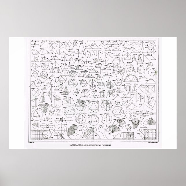 Affiches Problèmes mathématiques et géométriques (Devant)
