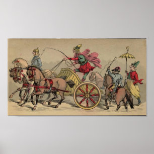 Affiches Procession cirque vintage