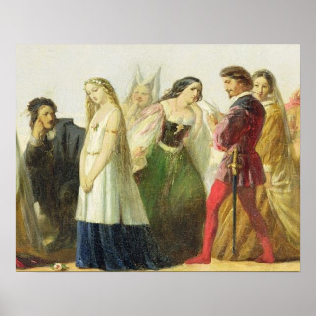 Affiches Procession des personnages de Shakespeare (huile s (Devant)