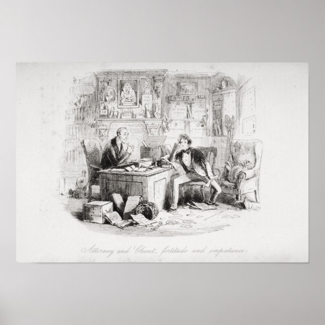 Affiches Procureur et client, courage et impatience (Devant)