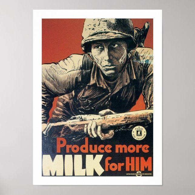 Affiches Produire plus de lait pour lui (Devant)