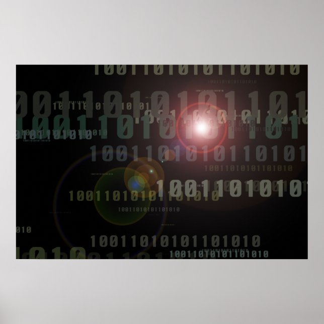 Affiches Professionnel informatique binaire (Devant)