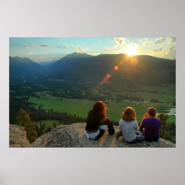 Affiches Profiter du coucher de soleil (Devant)