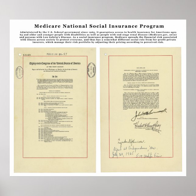 Affiches Programme national d'assurance sociale Medicare de (Devant)