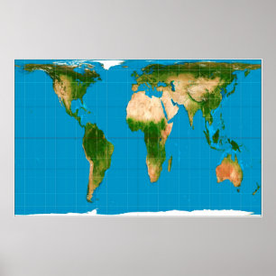 Affiches Projection cartographique corrigée par
