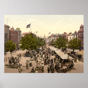 Affiches Promenade - jour du marché, Taunton, Somerset,