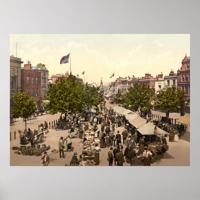 Affiches Promenade - Market Day, Taunton, Somerset, Anglete (Devant)