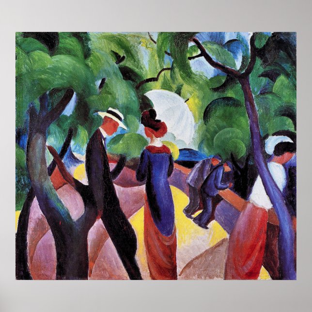 Affiches Promenade par August Macke (Devant)