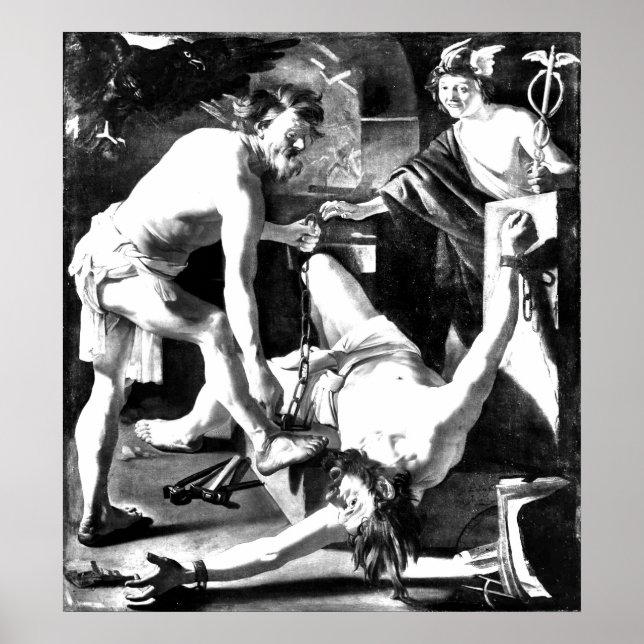 Affiches prométhius enchaîné par vulcan (Devant)