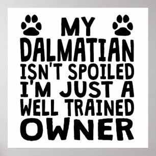 Affiches Propriétaire Dalmatien bien formé