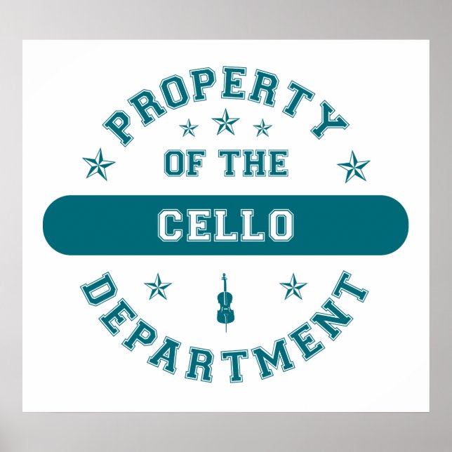Affiches Propriété du département du Cello (Devant)