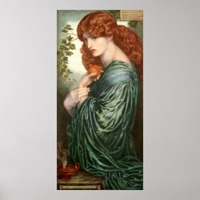 Affiches Proserpine par Rossetti (Devant)