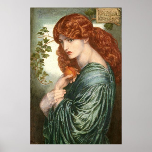 Affiches Proserpine par Rossetti (Devant)