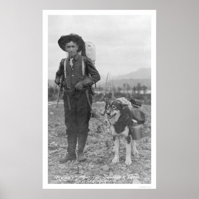 Affiches Prospector Dog Seward, Alaska 1904 (Devant)