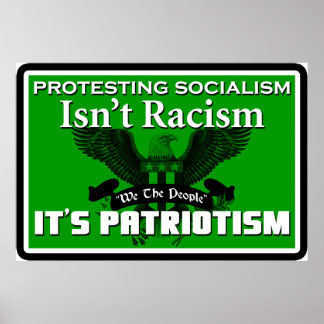 Affiches Protester contre le socialisme n'est pas le racism