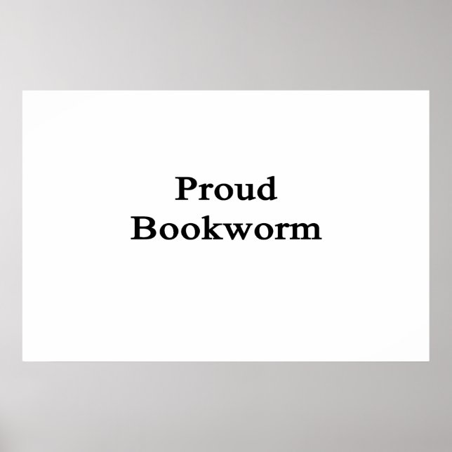 Affiches Proud Bookworm (Devant)